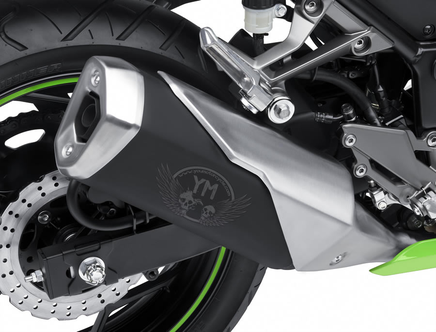 Kawasaki Ninja 300R Exhaust and Rear Tire YouMotorcycle